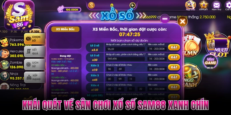 Khái quát về sân chơi xổ số Sam88 xanh chín