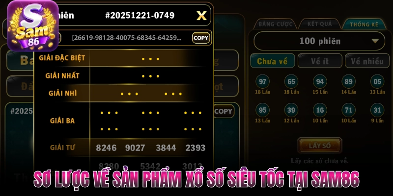 Sơ lược về sản phẩm xổ số siêu tốc tại SAM86